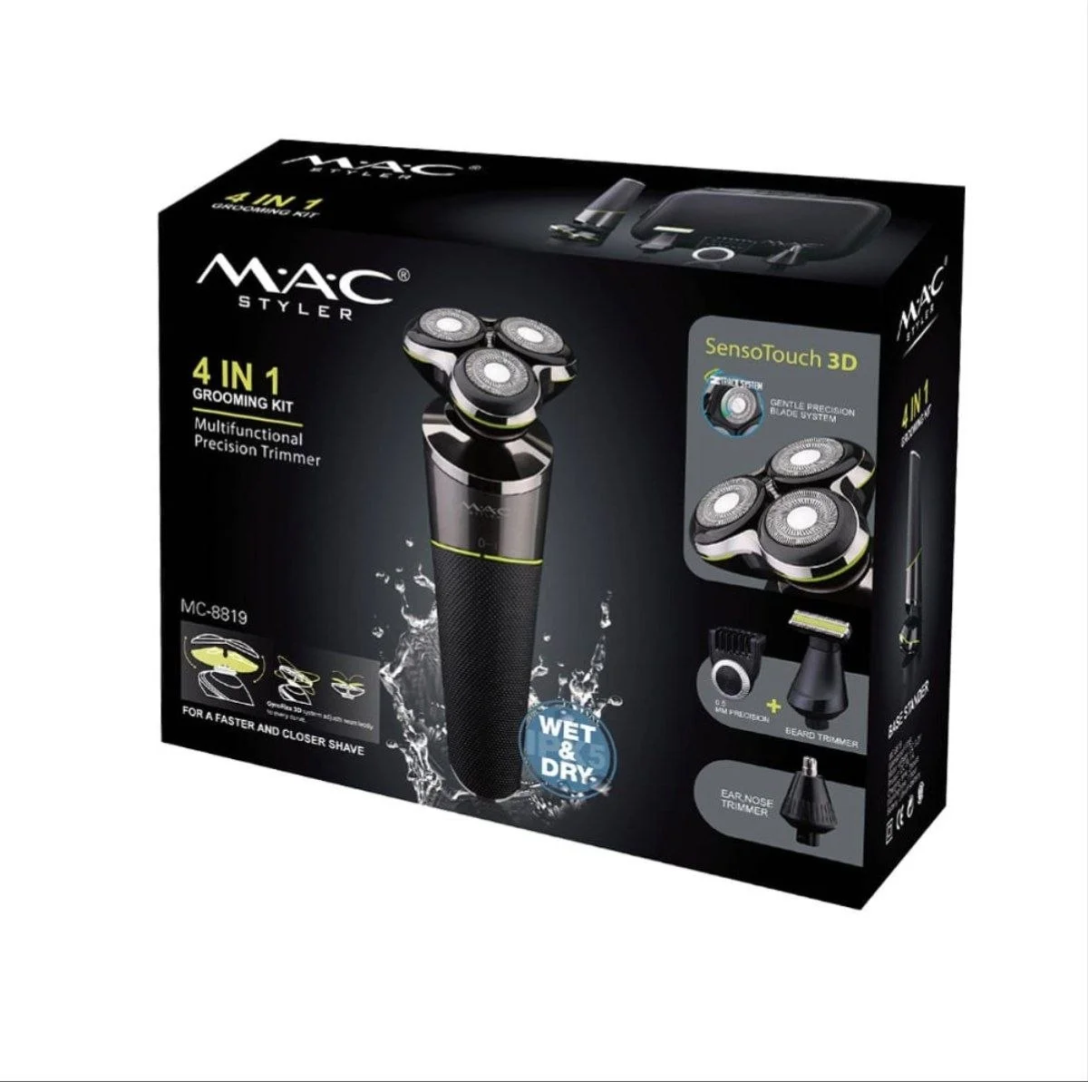 MAC STYLER МС-8819 Роторная электробритва 4-в-1