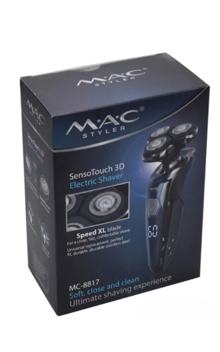 MAC STYLER МС-8817 Мужская роторная электробритва 3D